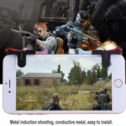 BUY SURETY New Collection Red Black pubg Game Trigger/Joystick Compatible with All Smartphones ||Sensitive Shoot/aim Buttons L1 R1 Trigger Mobile Game Controller Joystick for Mobile,Fire Button Assist Tool for PUBG/Fornite/Knives Out/Rules of SurvivalGaming Accessory Kit image 3
