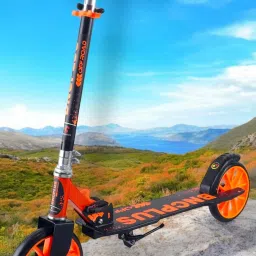 2 wheel scooter for adults with smooth heavy big wheels & super heavy base Adult Scooter-image-34