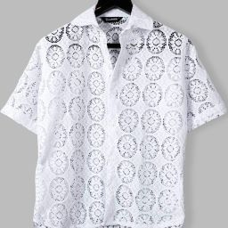 Men Regular Fit Self Design Spread Collar Casual Shirt-image-92