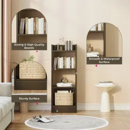 ascom 3-Tier Modern Multipurpose Bookshelf | Storage Organizer for Home, Office & More Engineered Wood Open Book Shelf image 3