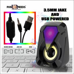 Pick Ur Needs with Colourful LED Modes System for PC Laptop 20 W Laptop/Desktop Speaker image 4