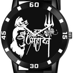 black analog watch for men trending Analog Watch - For Men Men's analog watches in full black color-image-115