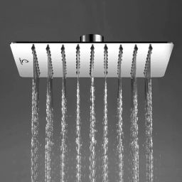 SUTTON 6" x 6" Stainless Steel Slim Square Overhead Rain Shower without Arm Fixed Mount-picture-28