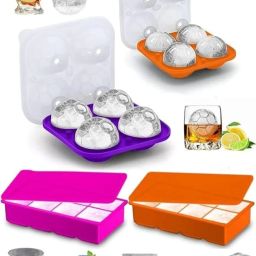 Premium Silicone 3D Basketball, Football & Square Shape Ice Tray, Long-Lasting, Multicolor Silicone Ice Ball Tray-image-23