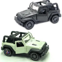 Pack of 2 Alloy Metal 1:43 Scale Mini Toy Car Combo Set (Open Door & Pull Back)/-15
