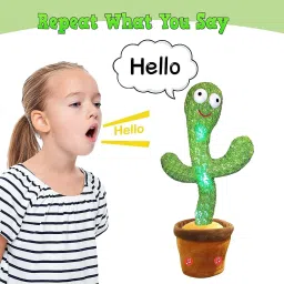 party midlinkerz Dancing Cactus Repeats What You Say,Electronic Plush Toy with Singing Cactus image 3