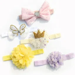 homemates 5 PCS Stylish Fancy Hairband Multicolor Baby Girls Kids Elastic Hairband Head Band-picture-28