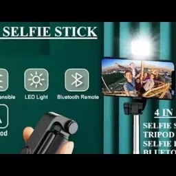 POZUB R1S With Flash Light And Remote Control Selfie Stick Bluetooth Selfie Holder Tripod, Tripod Kit, Tripod Clamp, Monopod image 3