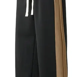 Men Striped Black, Brown Track Pants-image-42