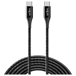 urbn Type C to Type C 3.9 Feet (1.2M) Cable (Tangle Free Design, Black)-21