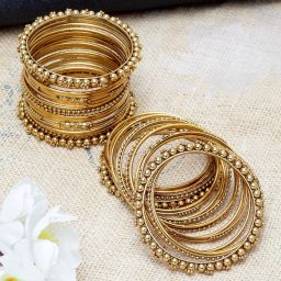 shining diva Alloy Gold-plated Bangle Set image 2