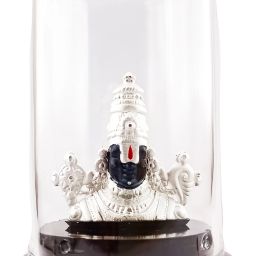 SILVERSPOT JEWEL 999 Pure Silver Balaji/Tirupati Balaji with Acrylic Base Decorative Showpiece - 14 cm-image-12