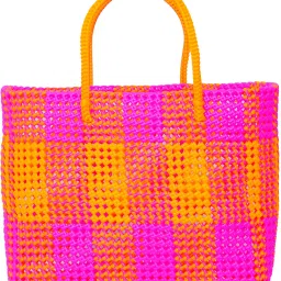 Handmade Strong Washable Multipurpose Plastic Wire Grocery Bag, Large,30 L x 25 Hx 10 W Grocery Bag-25