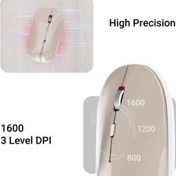 ZEBRONICS Poise Wireless Ambidextrous Optical Mouse Rechargeable Wireless Mouse ,1600DPI, Silent Ergonomic, 4 Buttons with Bluetooth image 3