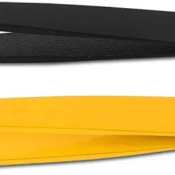 Slant Tip 2 Tweezers, Use for Hair Plucker, Eyebrow, Blackhead Removal, Eyelash Extensions - Combo Set of 2 (Black, Yellow)-12