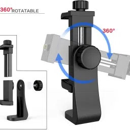 AMUSING Latest Mobile Phone Stand Clip Holder Adjustable Angle & Height All Smartphone Tripod, Tripod Bracket, Monopod, Monopod Kit image 2