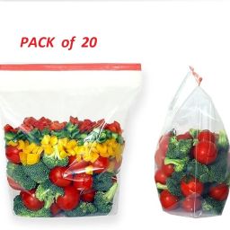 20 Zipper Multi-Purpose Storage Slider Bags Reusable Ziplock Pouch Travel Storage Vacuum Bags-9