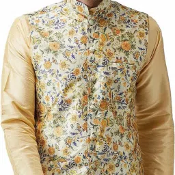 Floral Print Men Waistcoat-14