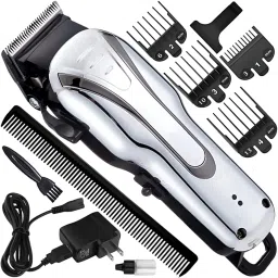 QGS Men’s Rechargeable BN Powerful Hair Clipper Beard Moustache Hair Cutting Trimmer Grooming Kit 410 minRuntime 8 Length Settings-image-35