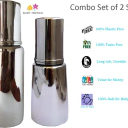 Stainless Steel Baby Feeding Bottle Combo Pack of 150ml & 250ml - 400 ml-image-15