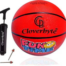 FUNTIME Junior Size 3 Red Kids PlayZone With Pump & Pins Basketball - Size: 3-18