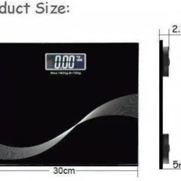 FINARO Digital Weight Machine Thick Tempered Glass LCD Display Weighing Scale Weighing Scale image 5
