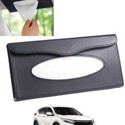 Black Leatherite Rectangle Shape Fancy Design Tissue Dispencer For Car-308 Vehicle Tissue Dispenser-20