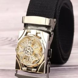 Men Casual, Evening, Formal Beige Nylon Belt-image-54