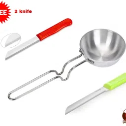MomsKitchenn Present- Tadka pan with 2 sharp steel knife free your daily use Tadka Pan 29 cm diameter with Lid 0.5 L capacity-image-28