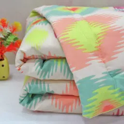 aurave Multicolor Cotton Blend Abstract 150 GSM Double Comforter-picture-9