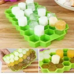 Silicone Ice Cube Molds with Flexible 37-Ice Trays Green Silicone Ice Cube Tray-image-24