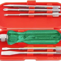 BS-01 5-Pieces Kit For Home And Multipurpose Application (S-6,Green) Standard Screwdriver Set-22