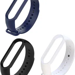 Like Star Soft Silicon Replacement Mi Band 5 Pack of 3 Smart Band Strap-5
