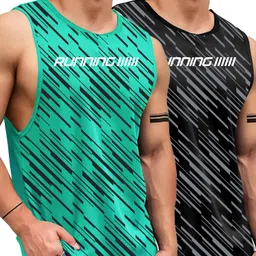 jump cuts Pack of 2 Gym Vest Men Vest-picture-14