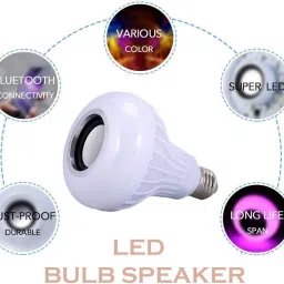 Worricow 100% New 12w Smart color changing bluetooth Bulb speaker| Disco Ball|Bluetooth Home Theatre with Remote Control 3 W Bluetooth Speaker image 3