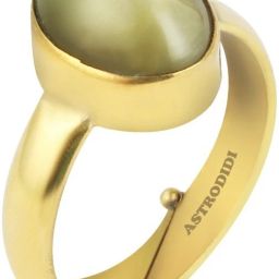 Cat's Eye Gemstone / Lehsunia Stone Ring (5.25 to 6.25 Ratti) Panchdhatu Adjustable with Lab Certificate | Brass Cat's Eye Ring-image-71