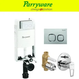 Half Frame Concealed Cistern, with divater body upper espiron set of 1 pic 186 Dual Flush Tank-image-86