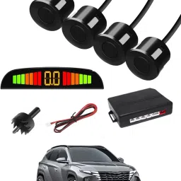 Black 4 Parking Reverse Safety Sensor For Vehicles-281 Universal Reverse Black Parking Sensor With Buzzer And LED Display-281 Parking Sensor-picture-2