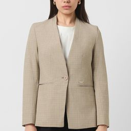 van heusen Women Checkered Single Breasted Formal Blazer-picture-34