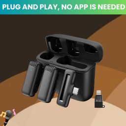 J13 Wireless Microphone, Noise Reduction Mic with Charging Case for VloggingH17 Microphone-image-70