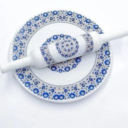 Enamel Printed Marble Roti Maker Board Chakla Belan Rolling Pin & Board-18