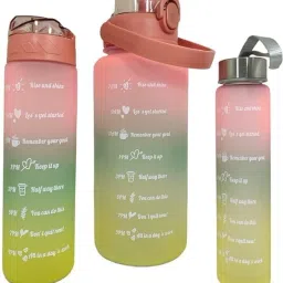 Motivational Time Marker Water Bottle Set – 2L, 1L, 300ml Unbreakable Bottles 3395 ml Water Bottles-14