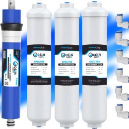 RO Sediment, Pre-Carbon, and Post-Carbon Filters With 80GPD Ro Membrane Solid Filter Cartridge-image-35