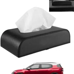 Leathrite New Design Black D-Shape Tissue Holder For-C3 Air Cross Citroen 2023 Vehicle Tissue Dispenser-19