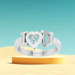 ILU S Letter Rings Silver Adjustable Valentine Couple Girlfriend Women Ring Brass Cubic Zirconia Silver Plated Ring-image-62