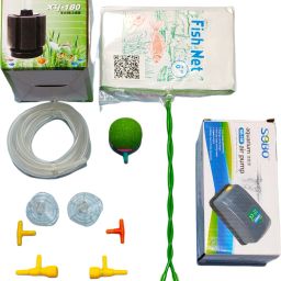 AD-XY 180 SPONG FILTER , SOBO 108 AIR PUMP , AIR PUMP KIT AND 6 " LONG NET FOR AQUARIUM COMBO Aquarium Tool-image-26
