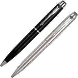 Duet 3008-3009 Black and Silver Body metal ball Pen Gift Set-image-5