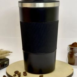 Coffee | 510ml Insulated Travel Tumbler | Spill-Proof, Matte Black Finish Stainless Steel Coffee Mug-14