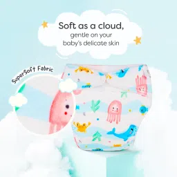 superbottoms Freesize UNO SuperSoft Cloth Diaper with Velcro | With Insert & Extra Booster image 4