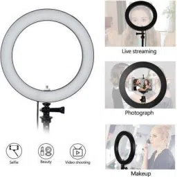 Wrapo Selfie Ring Light with Stand Metal Tripod with Holder Ring Flash image 2